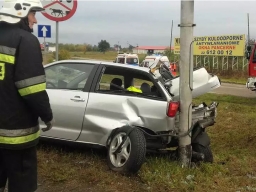 Zderzenie dwóch pojazdów marki Seat w ​Kroczewie