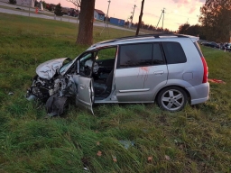 Tragiczne zderzenie osobówki z motocyklem na DK10