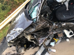 Wypadek dwóch Audi na DW551 w Ostromecko