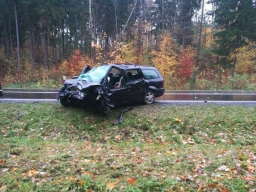 Czołówka na DK 16 na odcinku Sorkwity – Bagienice