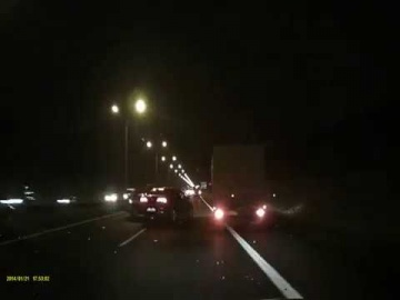 Wczorajsza kolizja na autostradzie A2 w Poznaniu