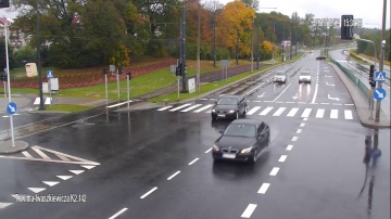 Kolizja na ulicy Tuwima w Olsztynie