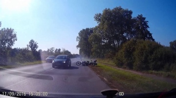 Wypadek motocyklowy w Przejazdowie